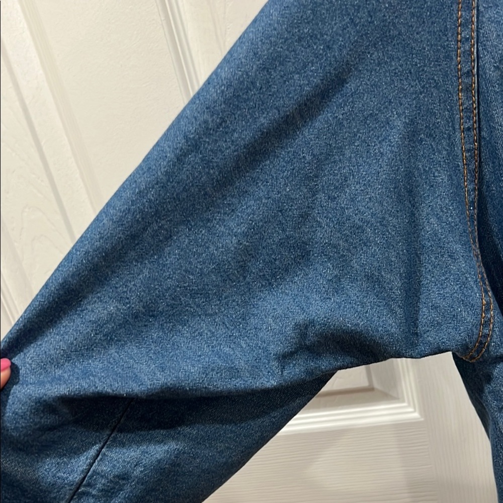 Monique Fashion Embellished Denim Button-Up Shirt -size 2X - Picture 2 of 9